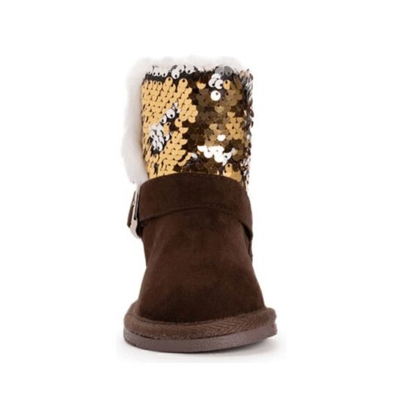 NEW MUK LUKS | Chocolate & Tan Alyx Boot - Girls - Picture 2 of 3